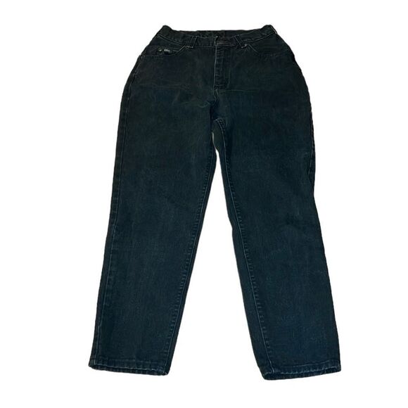 Lee High-waisted Tapered Mom Jeans, Black, 10 short - Picture 1 of 6